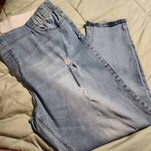 Distressed Light Blue Women's Jeans
